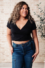 Load image into Gallery viewer, Little Ol' Me V-Neck Top in Black
