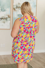 Load image into Gallery viewer, Lizzy Tank Dress in Abstract Magenta Pineapple