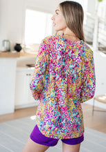 Load image into Gallery viewer, Lizzy Top in Magenta and Lime Painted Abstract