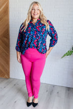 Load image into Gallery viewer, Lizzy Top in Navy and Teal Multi