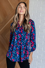 Load image into Gallery viewer, Lizzy Top in Navy and Teal Multi