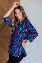 Load image into Gallery viewer, Lizzy Top in Navy and Teal Multi