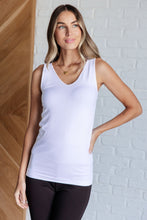Load image into Gallery viewer, The Basics Reversible Longline Tank in White
