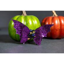 Load image into Gallery viewer, Julia Rose Halloween sequin hair bow, Sparkly Halloween hair bow close-up
