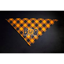 Load image into Gallery viewer, Julia Rose Halloween dog triangle collar scarf, Halloween dog bandana triangle style