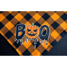 Load image into Gallery viewer, Julia Rose Halloween dog triangle collar scarf, Halloween dog bandana triangle style