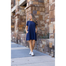 Load image into Gallery viewer, Ready to Ship | The Kacey - Navy Swing Dress