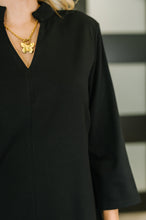 Load image into Gallery viewer, Portfolio Quarter Sleeve Dress in Black