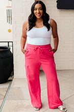 Load image into Gallery viewer, Run, Don't Walk Cargo Sweatpants in Flamingo Pink