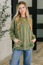 Load image into Gallery viewer, Safe and Secure Mineral Wash Pullover in Light Olive
