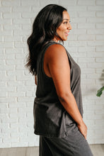 Load image into Gallery viewer, Taking It Easy Tank and Pants Set in Black