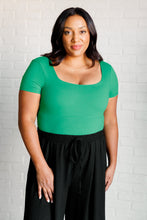 Load image into Gallery viewer, They're Not Like Us Square Neck Bodysuit in Emerald Green