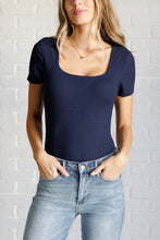 Load image into Gallery viewer, They're Not Like Us Square Neck Bodysuit in Navy
