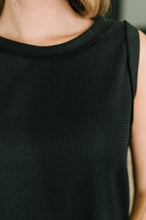 Load image into Gallery viewer, Thread Theory Round Neck Tank in Black