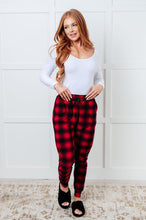Load image into Gallery viewer, Your New Favorite Joggers in Red Plaid