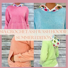 Load image into Gallery viewer, PREORDER: Sia Acid Wash Crochet Hoodie