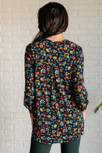 Load image into Gallery viewer, Lizzy Top in Navy and Teal Multi Floral