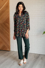 Load image into Gallery viewer, Lizzy Top in Navy and Teal Multi Floral