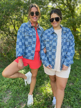Load image into Gallery viewer, PREORDER: Checkered Denim Jacket