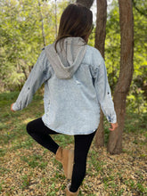 Load image into Gallery viewer, PREORDER: Lightwash Hooded Denim Shacket