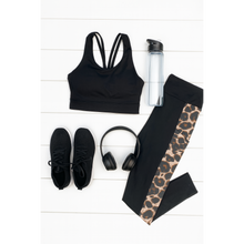 Load image into Gallery viewer, Stylish leopard print panel leggings for everyday wear