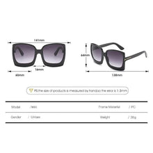 Load image into Gallery viewer, Ready to Ship | Black/ Gray Megan Oversized Gradient Sunglasses*