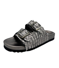 Load image into Gallery viewer, Intertwine Dual Woven Strap Slide in Pewter