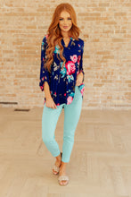 Load image into Gallery viewer, Lizzy Top in Royal Floral