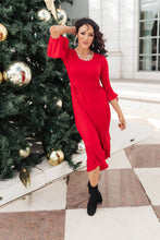 Load image into Gallery viewer, Cloudy Skies Dress in Crimson