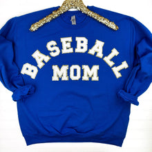 Load image into Gallery viewer, PREORDER: Baseball Mom Chenille Patch Sweatshirt