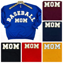 Load image into Gallery viewer, PREORDER: Baseball Mom Chenille Patch Sweatshirt