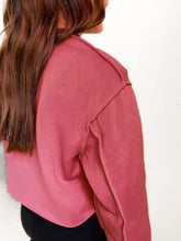 Load image into Gallery viewer, PREORDER: Izzy Inside-Out Cropped Sweatshirt In Assorted Colors