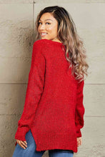 Load image into Gallery viewer, By The Fire Draped Detail Knit Sweater