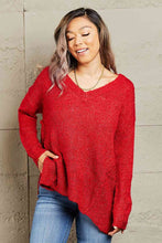 Load image into Gallery viewer, By The Fire Draped Detail Knit Sweater