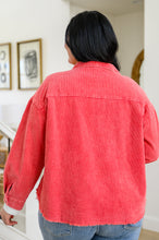 Load image into Gallery viewer, Best Day Ever Corduroy Shacket In Red