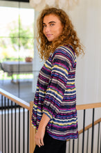 Load image into Gallery viewer, Circle Back Striped V-Neck Top