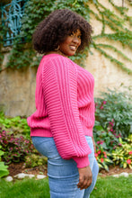 Load image into Gallery viewer, Claim The Stage Knit Sweater In Hot Pink