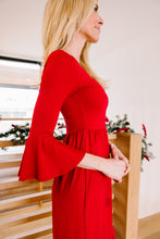 Load image into Gallery viewer, Cloudy Skies Dress in Crimson