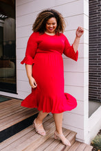 Load image into Gallery viewer, Cloudy Skies Dress in Crimson