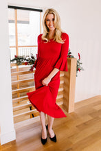 Load image into Gallery viewer, Cloudy Skies Dress in Crimson