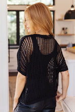 Load image into Gallery viewer, Coastal Dreams Fishnet Top in Black