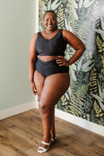 Load image into Gallery viewer, Come Sail Away Swim Top In Black