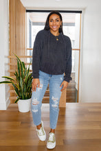 Load image into Gallery viewer, Cozy Does It Hoodie in Charcoal