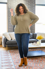 Load image into Gallery viewer, Wishful Thinking Henley In Olive