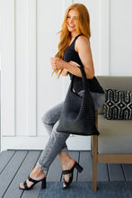 Load image into Gallery viewer, Daily Essential Notched Ribbed Tank in Black