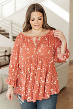 Load image into Gallery viewer, Daisy Flow Blouse In Rust