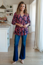 Load image into Gallery viewer, Dearest Dreamer Peplum Top in Pink Paisley