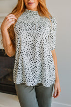 Load image into Gallery viewer, Dottie Ruched Mock Neck Blouse