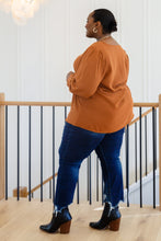 Load image into Gallery viewer, Enjoy This Moment V Neck Blouse In Toffee