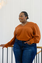 Load image into Gallery viewer, Enjoy This Moment V Neck Blouse In Toffee